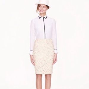 JCrew Womens Tipped Boy Silk Shirt